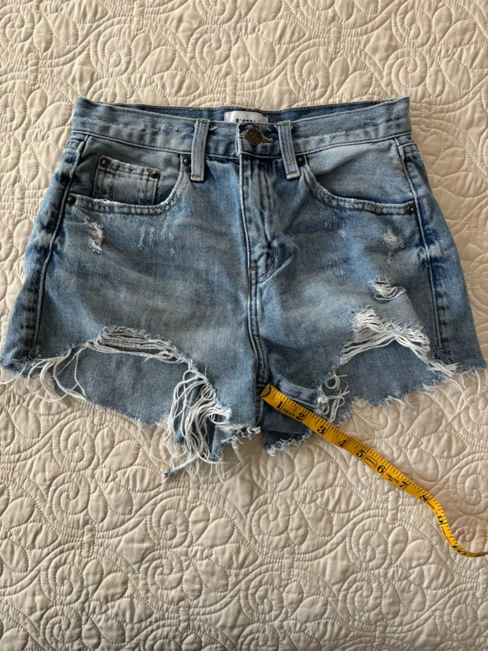 Pistola Distressed Denim Shorts